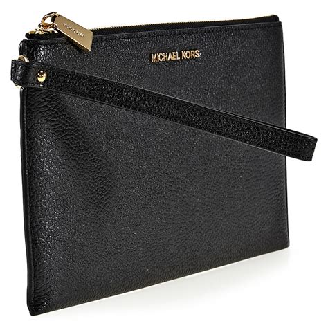 michael kors pebbled leather wristlet